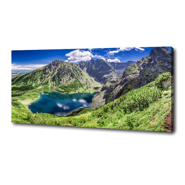 Cuadro canvas con impresión uv duradera horizontal Estanque negro de los montes Tatra
