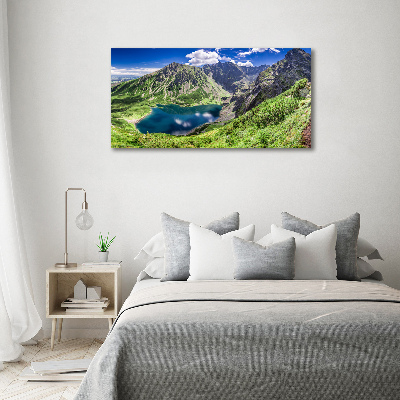 Cuadro canvas con impresión uv duradera horizontal Estanque negro de los montes Tatra