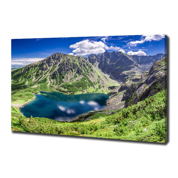 Cuadro canvas con impresión uv duradera horizontal Estanque negro de los montes Tatra