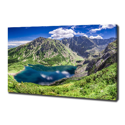Cuadro canvas con impresión uv duradera horizontal Estanque negro de los montes Tatra