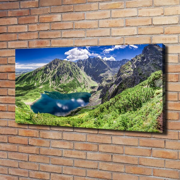 Cuadro canvas con impresión uv duradera horizontal Estanque negro de los montes Tatra