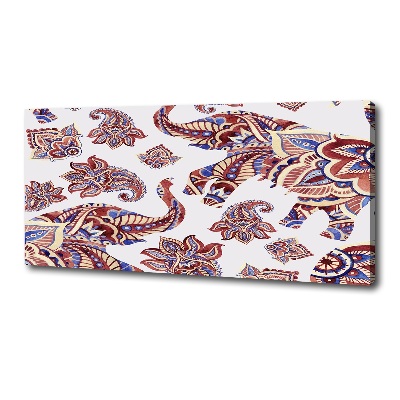 Fotocuadro en lienzo de alta calidad horizontal Adornos de elefante