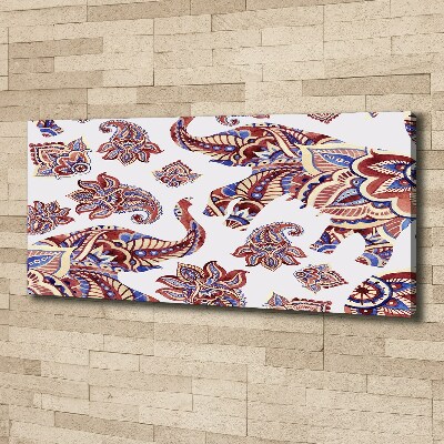 Fotocuadro en lienzo de alta calidad horizontal Adornos de elefante