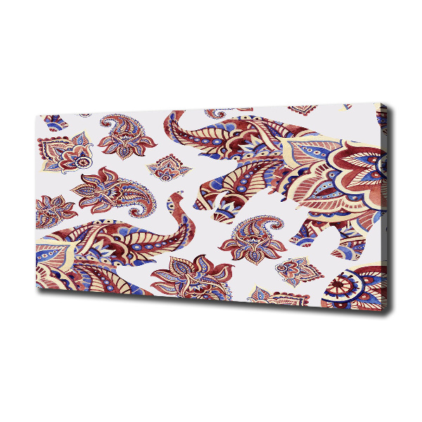 Fotocuadro en lienzo de alta calidad horizontal Adornos de elefante