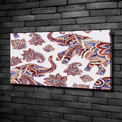 Fotocuadro en lienzo de alta calidad horizontal Adornos de elefante