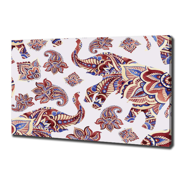 Fotocuadro en lienzo de alta calidad horizontal Adornos de elefante