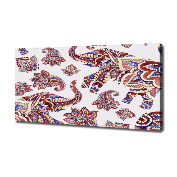 Fotocuadro en lienzo de alta calidad horizontal Adornos de elefante