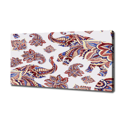 Fotocuadro en lienzo de alta calidad horizontal Adornos de elefante