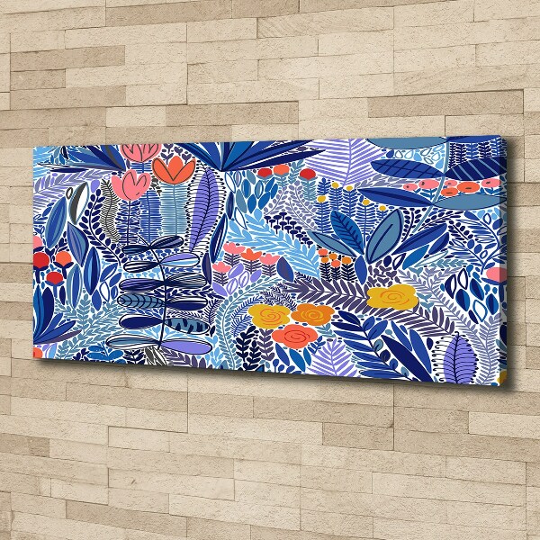 Fotocuadro en lienzo de alta calidad horizontal Patrón floral