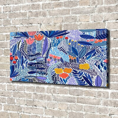 Fotocuadro en lienzo de alta calidad horizontal Patrón floral