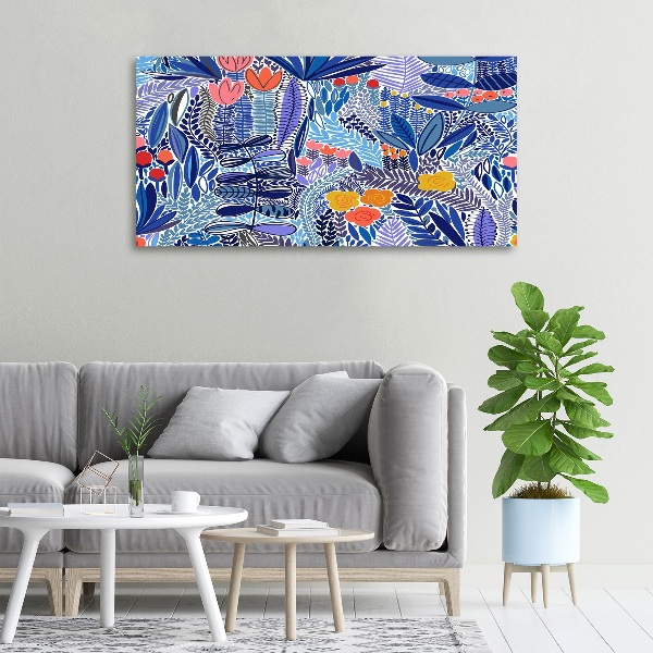 Fotocuadro en lienzo de alta calidad horizontal Patrón floral