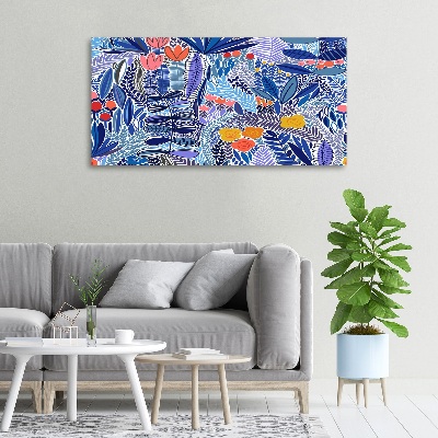 Fotocuadro en lienzo de alta calidad horizontal Patrón floral