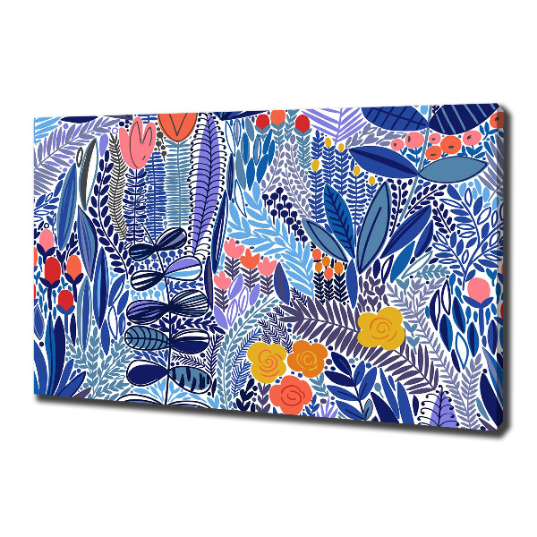 Fotocuadro en lienzo de alta calidad horizontal Patrón floral