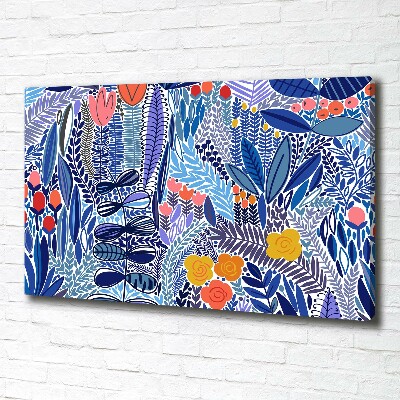 Fotocuadro en lienzo de alta calidad horizontal Patrón floral