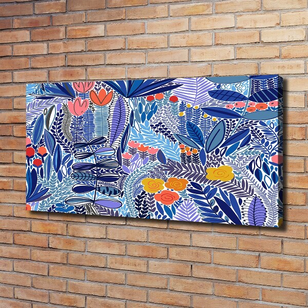 Fotocuadro en lienzo de alta calidad horizontal Patrón floral