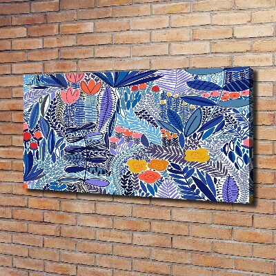 Fotocuadro en lienzo de alta calidad horizontal Patrón floral