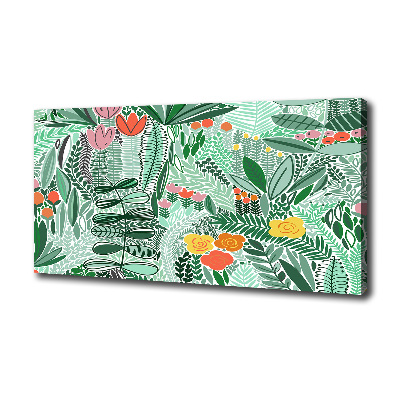 Cuadro canvas con impresión uv duradera horizontal Patrón floral