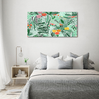 Cuadro canvas con impresión uv duradera horizontal Patrón floral