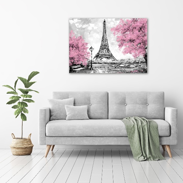 Cuadro canvas moderno de gran formato horizontal Torre Eiffel de París