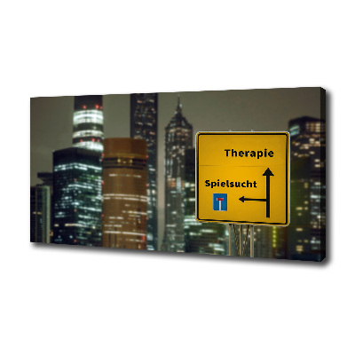 Cuadro canvas con impresión uv duradera horizontal Terapia en la ciudad