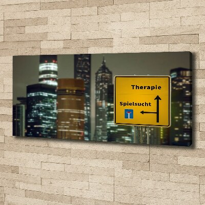 Cuadro canvas con impresión uv duradera horizontal Terapia en la ciudad