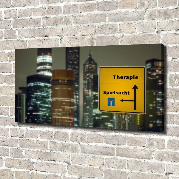 Cuadro canvas con impresión uv duradera horizontal Terapia en la ciudad