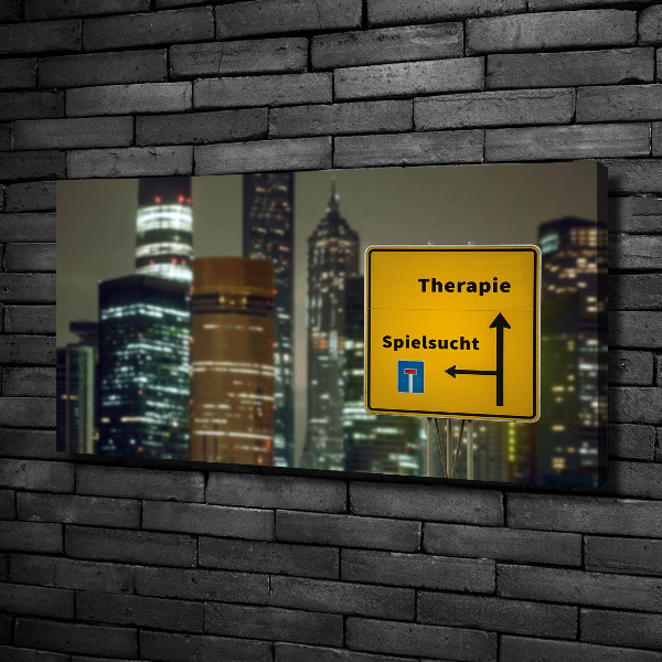 Cuadro canvas con impresión uv duradera horizontal Terapia en la ciudad