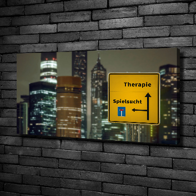 Cuadro canvas con impresión uv duradera horizontal Terapia en la ciudad