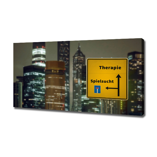 Cuadro canvas con impresión uv duradera horizontal Terapia en la ciudad
