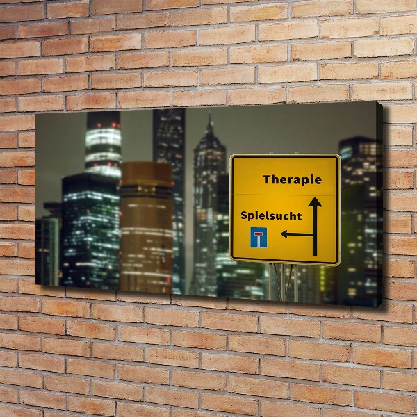 Cuadro canvas con impresión uv duradera horizontal Terapia en la ciudad