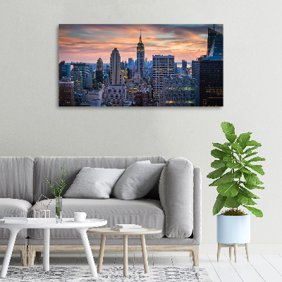 Cuadro canvas con impresión uv duradera horizontal Manhattan Nueva York