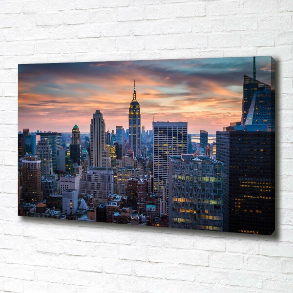 Cuadro canvas con impresión uv duradera horizontal Manhattan Nueva York
