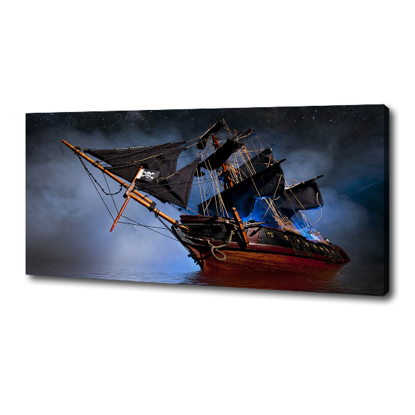 Cuadro canvas con impresión uv duradera horizontal barco pirata
