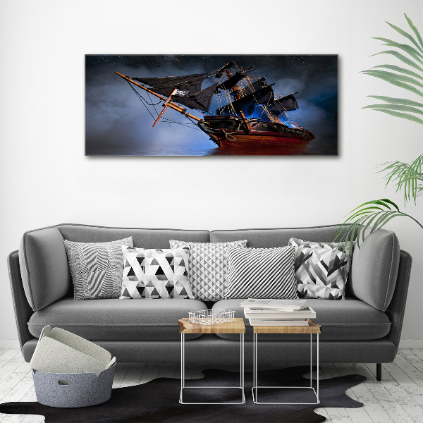 Cuadro canvas con impresión uv duradera horizontal barco pirata