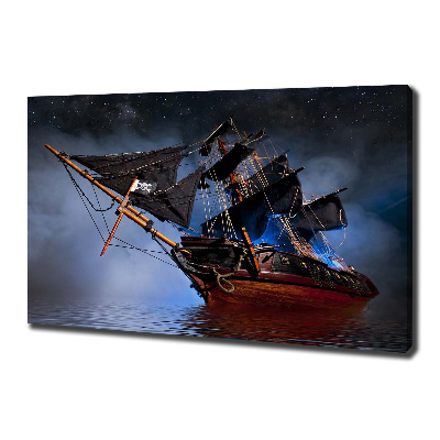 Cuadro canvas con impresión uv duradera horizontal barco pirata
