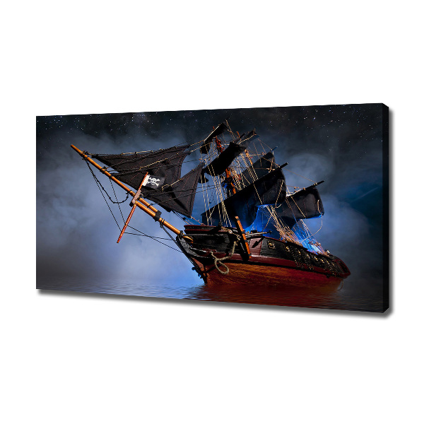 Cuadro canvas con impresión uv duradera horizontal barco pirata
