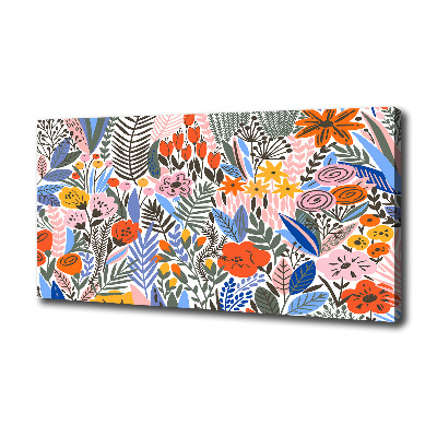 Foto en lienzo con acabado profesional horizontal Patrón floral