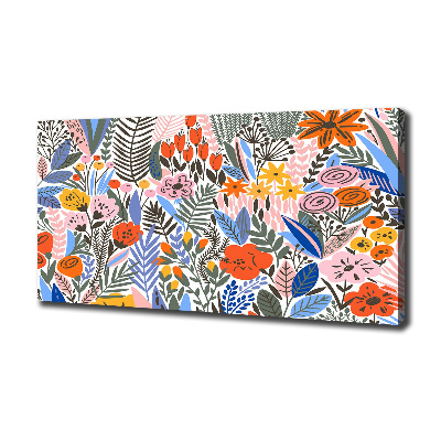 Foto en lienzo con acabado profesional horizontal Patrón floral