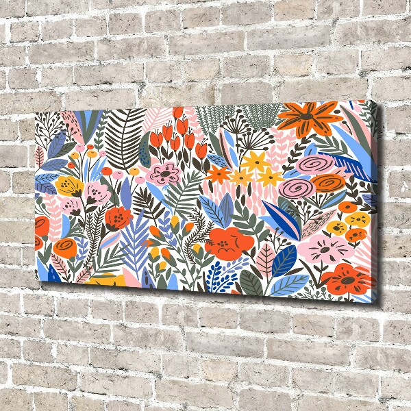 Foto en lienzo con acabado profesional horizontal Patrón floral