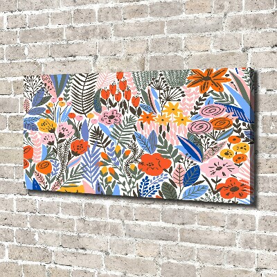 Foto en lienzo con acabado profesional horizontal Patrón floral