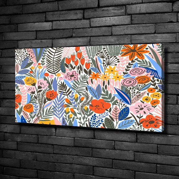 Foto en lienzo con acabado profesional horizontal Patrón floral