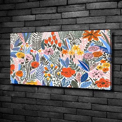 Foto en lienzo con acabado profesional horizontal Patrón floral