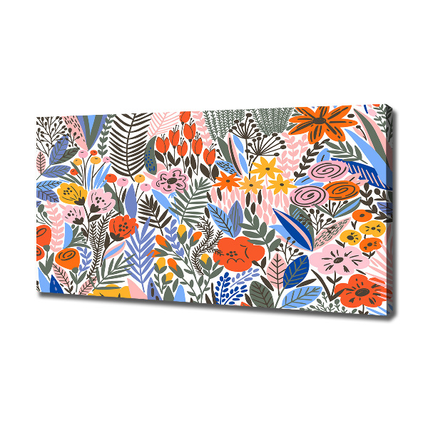 Foto en lienzo con acabado profesional horizontal Patrón floral