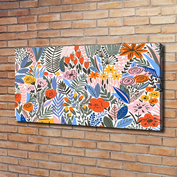 Foto en lienzo con acabado profesional horizontal Patrón floral