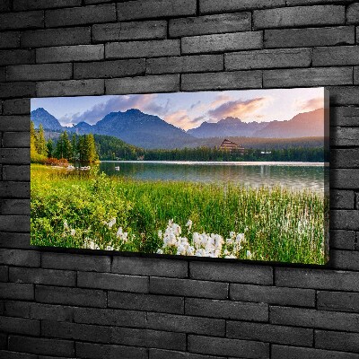 Cuadro canvas con impresión uv duradera horizontal Lago en las montañas