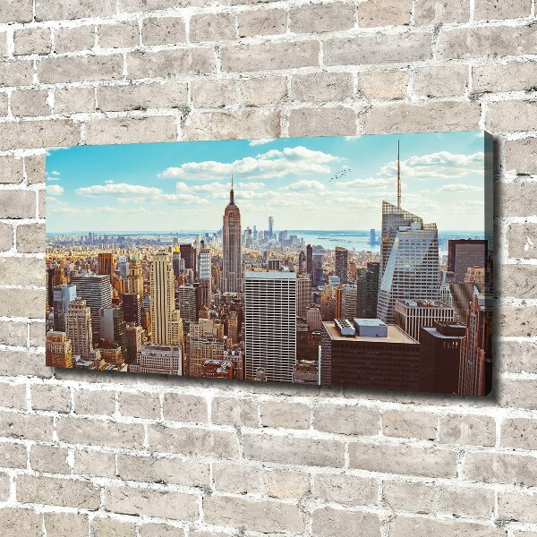 Cuadro canvas moderno de gran formato horizontal Vista aérea de Nueva York