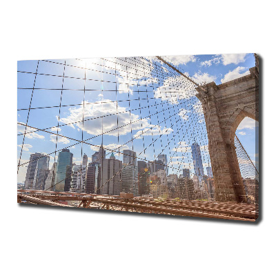 Foto en lienzo con acabado profesional horizontal Puente de Nueva York