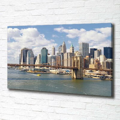 Cuadro canvas con impresión uv duradera horizontal Manhattan Nueva York