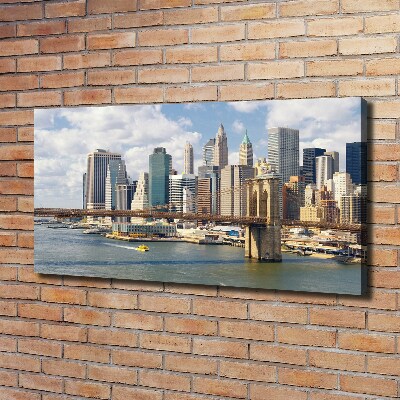 Cuadro canvas con impresión uv duradera horizontal Manhattan Nueva York