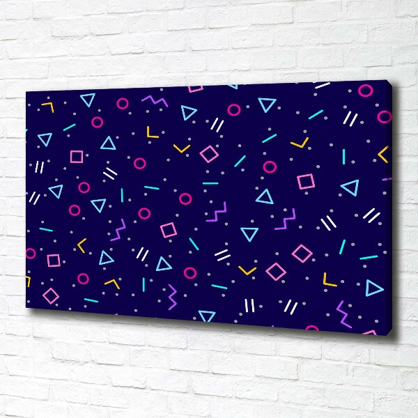 Fotocuadro en lienzo de alta calidad horizontal Fondo geométrico